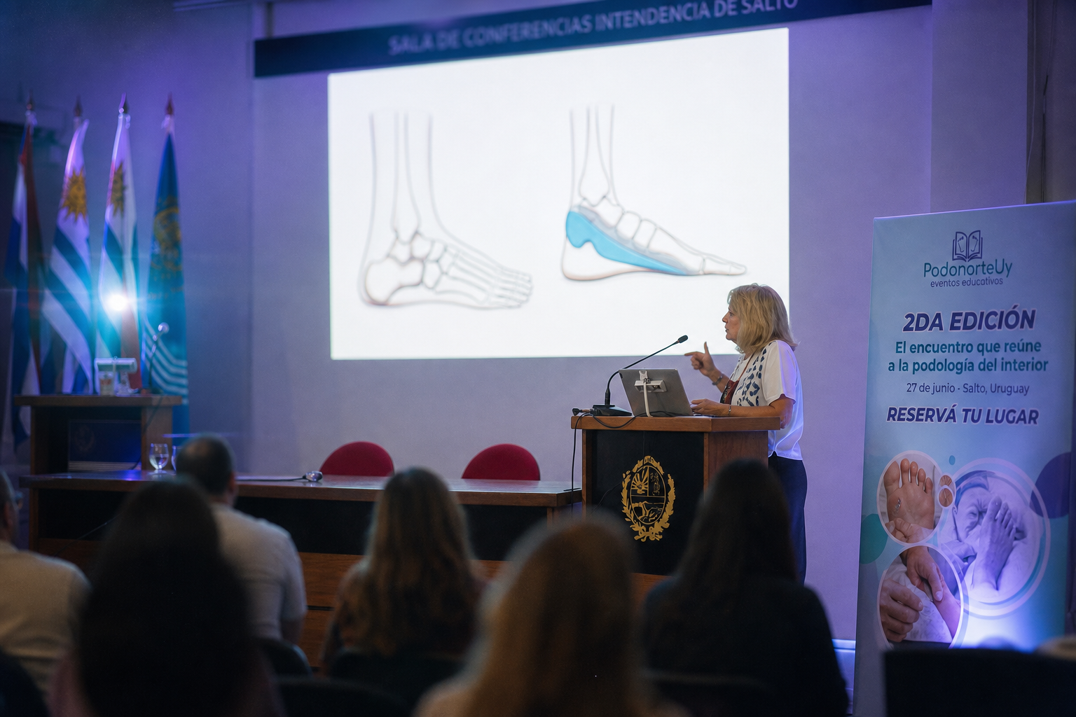 Expositor presentando en el congreso